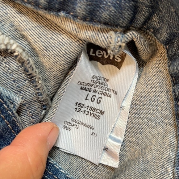 LEVI'S Girls Trucker Denim Jean Jacket Medium Wash - Picture 7 of 8